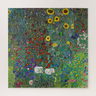 Farm Garden with Sunflowers   Gustav Klimt   Jigsaw Puzzle