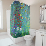 Farm Garden with Sunflowers, Gustav Klimt Shower Curtain<br><div class="desc">Gustav Klimt (July 14, 1862 – February 6, 1918) was an Austrian symbolist painter and one of the most prominent members of the Vienna Secession movement. Klimt is noted for his paintings, murals, sketches, and other objets d'art. In addition to his figurative works, which include allegories and portraits, he painted...</div>