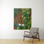 Farm Garden with Sunflowers Tapestry<br><div class="desc">Farm Garden with Sunflowers,  famous painting by Gustav Klimt.</div>