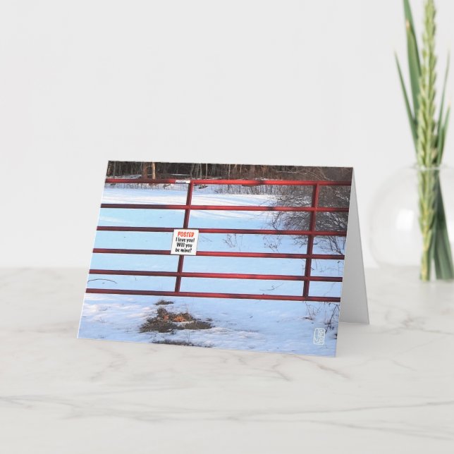 Farm Gate Valentine Card (Front)