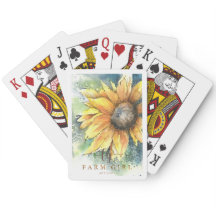 Farm Girl Artistry Sunflower Playing Cards