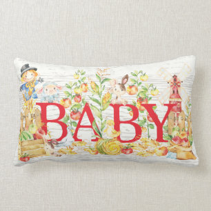 Farm Girl Boy Nursery Pillow