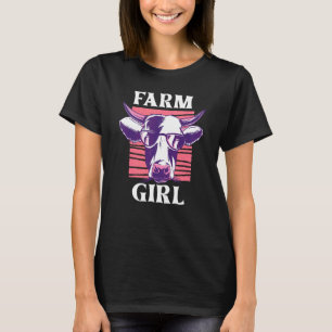 Farm Girl Farm Girl Peasant Cool Beef Cow Calf T-Shirt