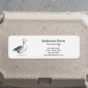 Farm Goose Eggs Address Label Sticker