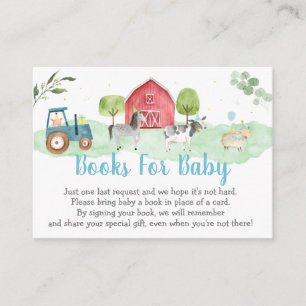 Farm Greenery Baby Shower Book Request Enclosure Card