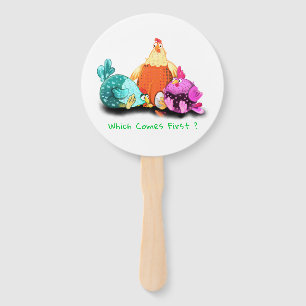 Farm Hand Fan Chickens Waiting Egg To Hatch