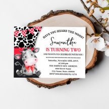 Farm Have You Heard the Moos 2nd Cow Red Birthday