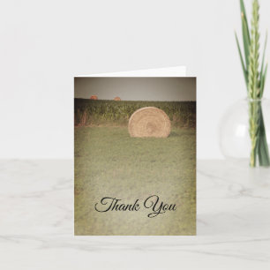 Farm Hay Bales Country Thank You Card
