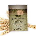 Farm Hay Bales Country Wedding Invitation<br><div class="desc">Invite guests to your upcoming rural nuptials with the charming Farm Hay Bales Country Wedding Invitation. This casual yet classy custom ranch theme marriage invite features a quaint scenic farm photograph of three round hay bales with a green corn field in the background. Perfect inspo for an informal barn party...</div>