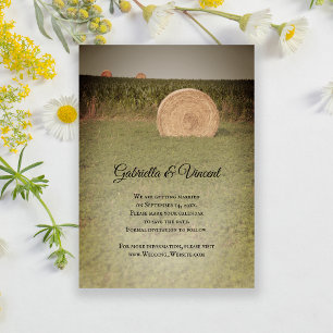 Farm Hay Bales Country Wedding Save the Date