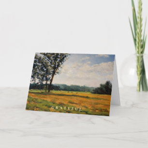 Farm Hay Bales in Sunlight  Holiday Card