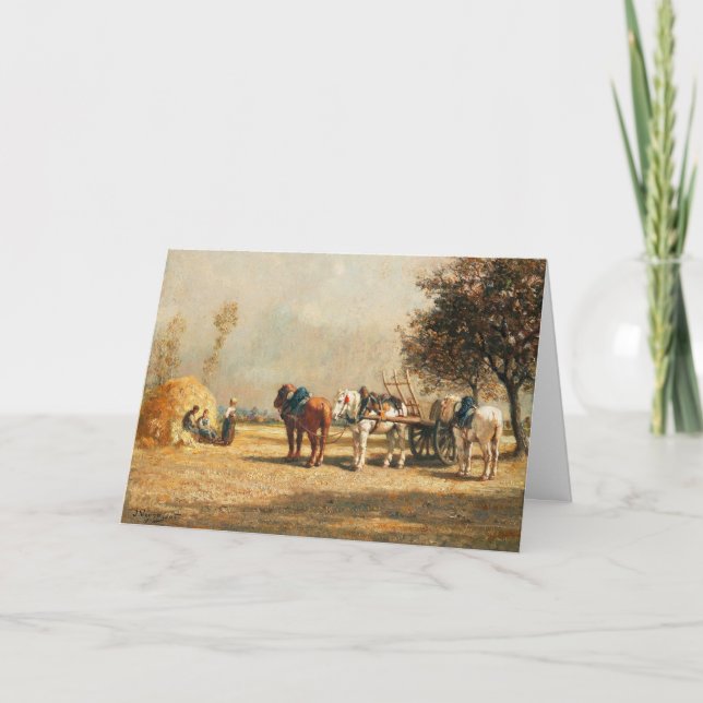 Farm Horses Birthday Card (Front)