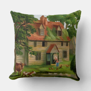 Farm House And Country Garden Cushion