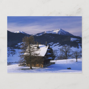 Farm house and Mount Rigi and Pilatus, Postcard