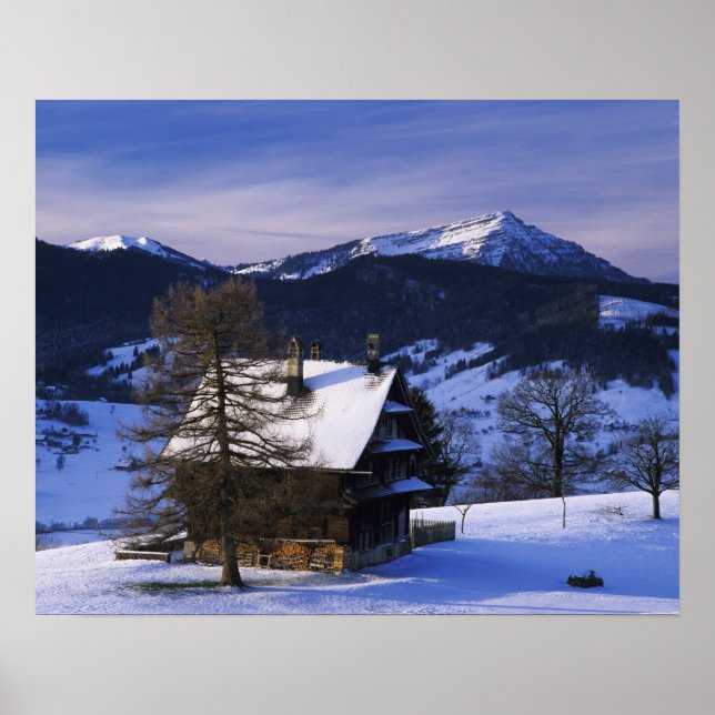 Farm house and Mount Rigi and Pilatus, Poster (Front)