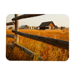 Farm House And Rail Fence In Grand Teton Magnet