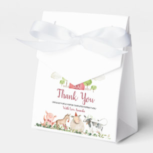 Farm House Animals Barnyard Birthday Baby Shower Favour Box