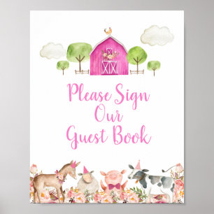 Farm House Animals Barnyard Please Sign our Guest