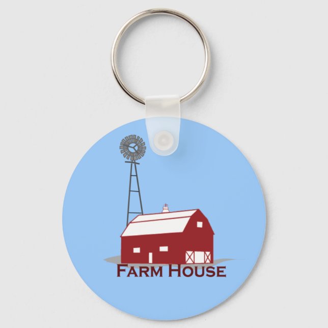 Farm-House-large Key Ring (Front)