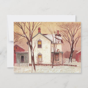 Farm House Painting by Canadian Artist A J Casson Postcard