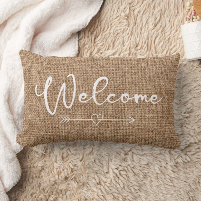 Farm House Welcome Throw Pillow (Blanket)