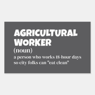 Farm Humour - Agricultural Worker Gift Rectangular Sticker