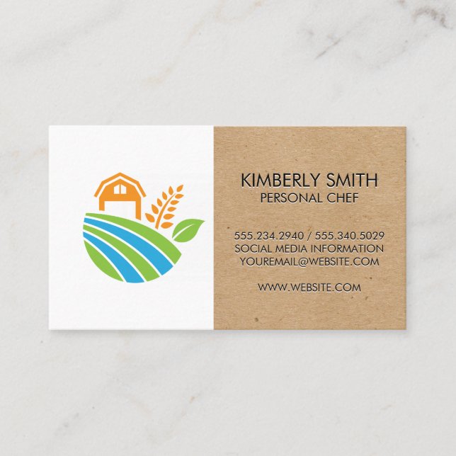 Farm Icon Business Card (Front)