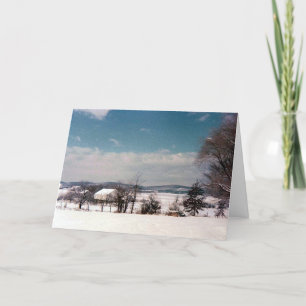 "Farm in Snow" Holiday Card