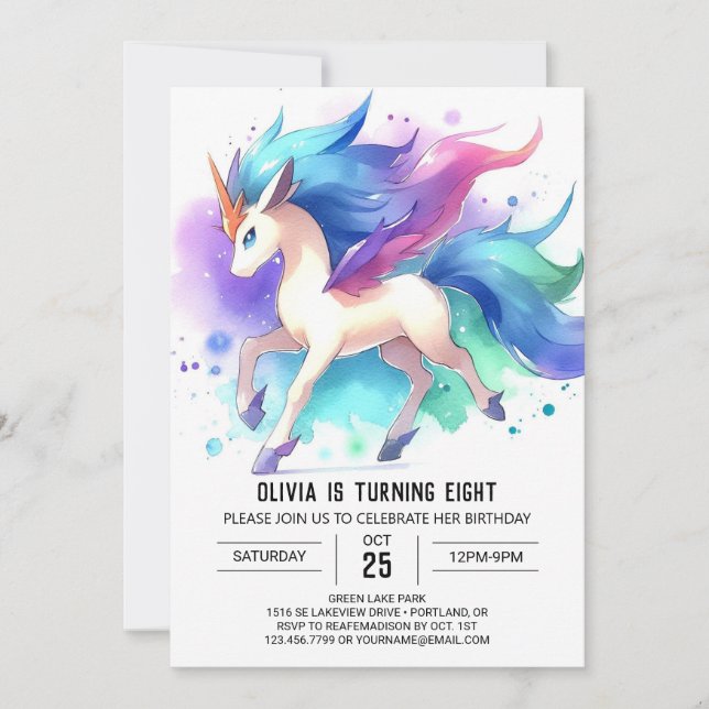Farm Kids Horse Birthday Invitation (Front)