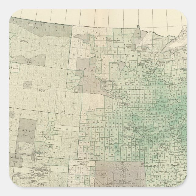 Farm land by counties square sticker (Front)