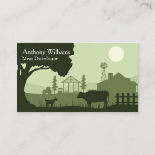 Farm Landscape   Livestock  Business Card