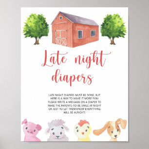 Farm \ Late night diapers game  Poster