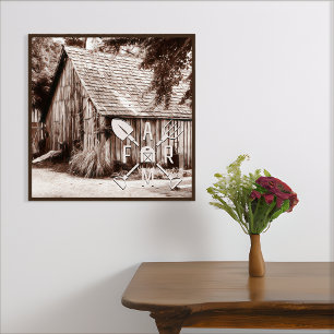 Farm Life Antique Barn Poster