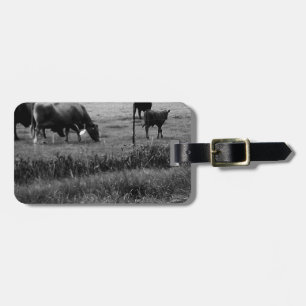 Farm life, cow family (no text)- luggage tag