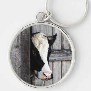 Farm Life Cow Key Ring