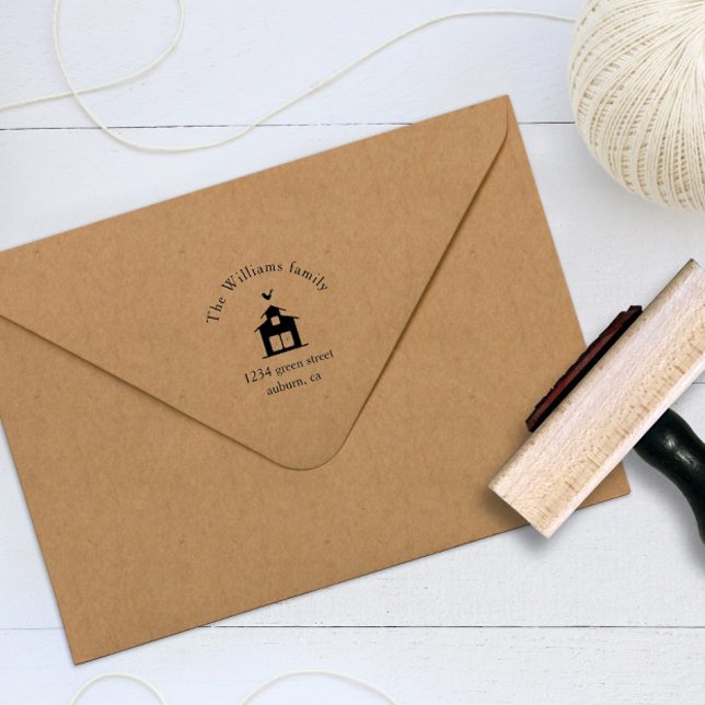 Farm Life family Return Address Rubber Stamp (Creator Uploaded)