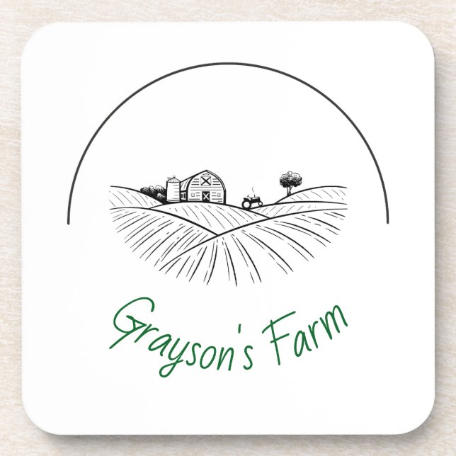 Farm Life Hard plastic coaster (Front)