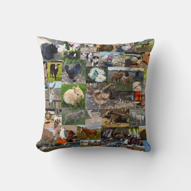 Farm Life Photo Collage,   Cushion (Front)
