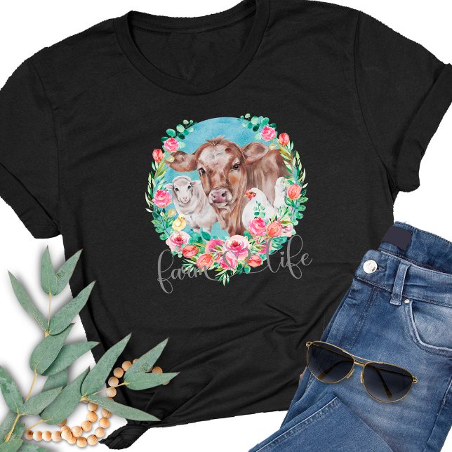 Farm Life Quote Family Homestead Chicken Cows Lamb T-Shirt (Creator Uploaded)