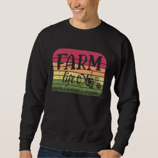 Farm Life Rancher Barnyard Harvest Farming Barn Ca Sweatshirt