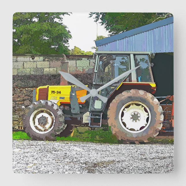 FARM LIFE SQUARE WALL CLOCK (Front)