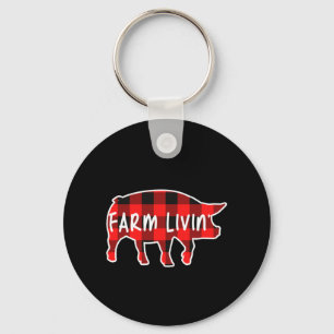 Farm Livin Pig Famer Pig Animals Animal Field Gift Key Ring