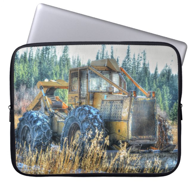 Farm Machinery, Tractor, Back-Hoe, Farm Vehicle Laptop Sleeve (Front)