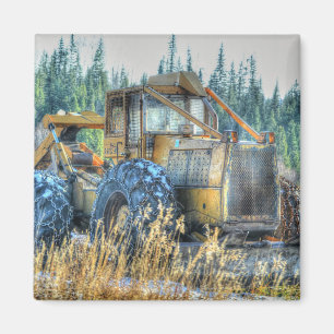 Farm Machinery, Tractor, Back-Hoe, Farm Vehicle Magnet