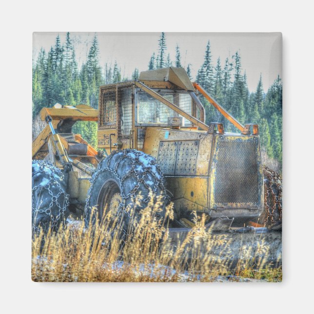 Farm Machinery, Tractor, Back-Hoe, Farm Vehicle Magnet (Front)