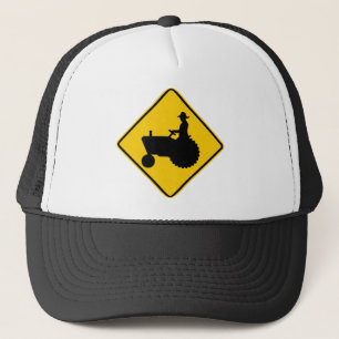 Farm Machinery Traffic Highway Sign Trucker Hat
