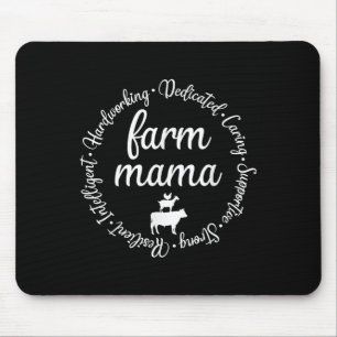 Farm Mama Hardworking Dedicated Goat Chicken G Cow Mouse Pad