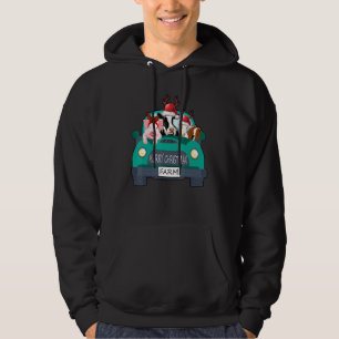 Farm Merry Christmas Castles Cow Pig Chicken Goat Hoodie