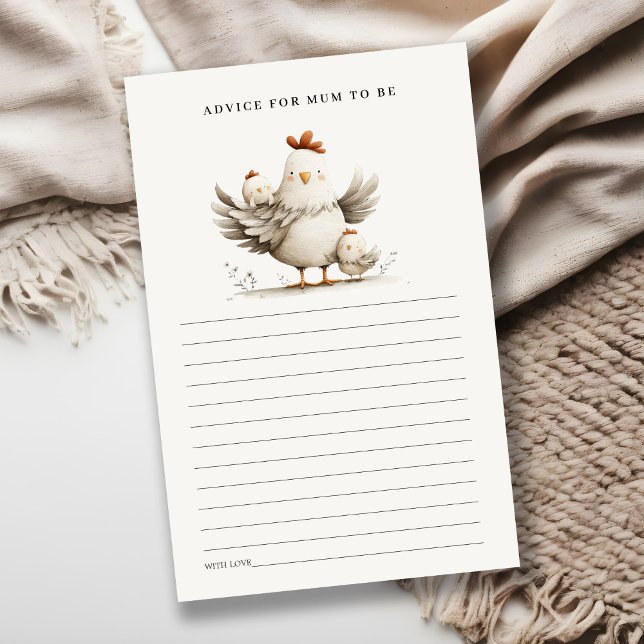 Farm Mum Baby Chick Advice For Mum Baby Shower (Creator Uploaded)