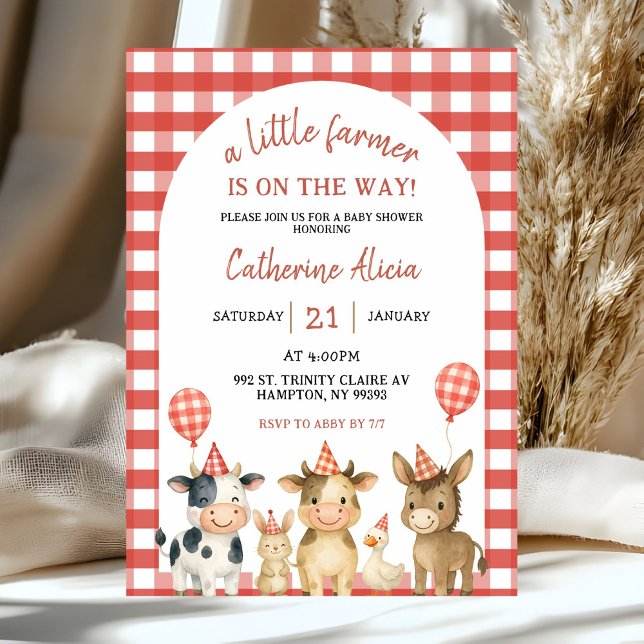 Farm Party Baby Shower Invitation (Creator Uploaded)